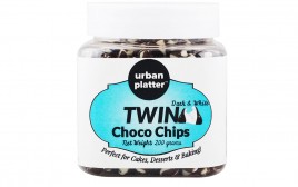 Urban Platter Dark & White Twin Choco Chips  Jar  200 grams